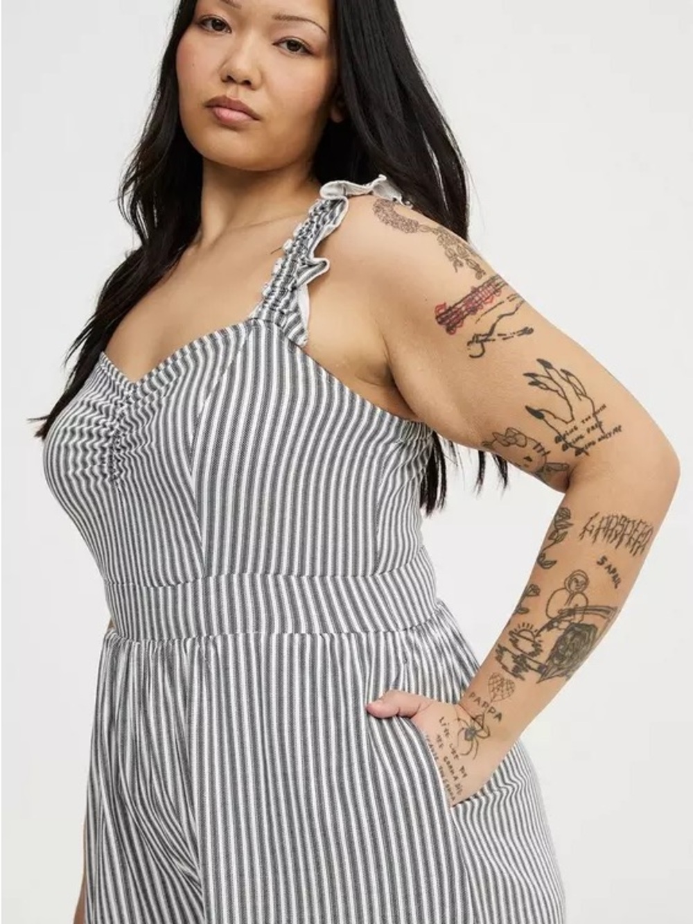 Torrid Ruffled Straps Layered Romper - Picture 4 of 13